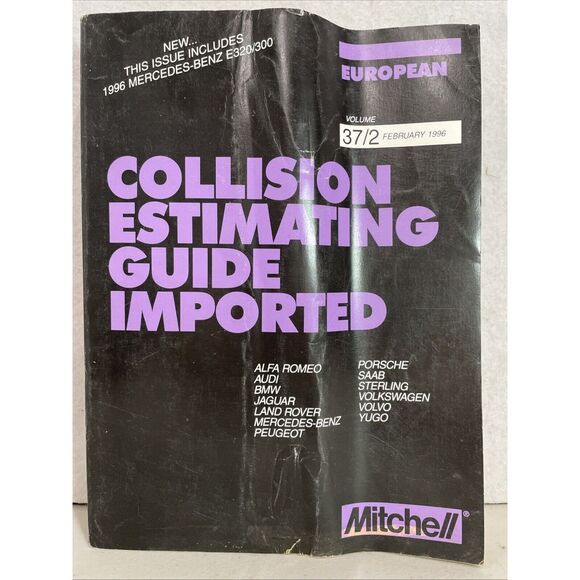 Mitchell Other - Mitchell‎ Collision Estimating Guide Imported European BMW Feb 1996 Vol. 37/2